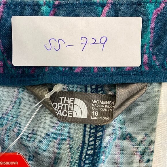 The North Face Maywood Shorts Linen Cotton Printed NWT‎ Women's Size 16 Long - Picture 2 of 12
